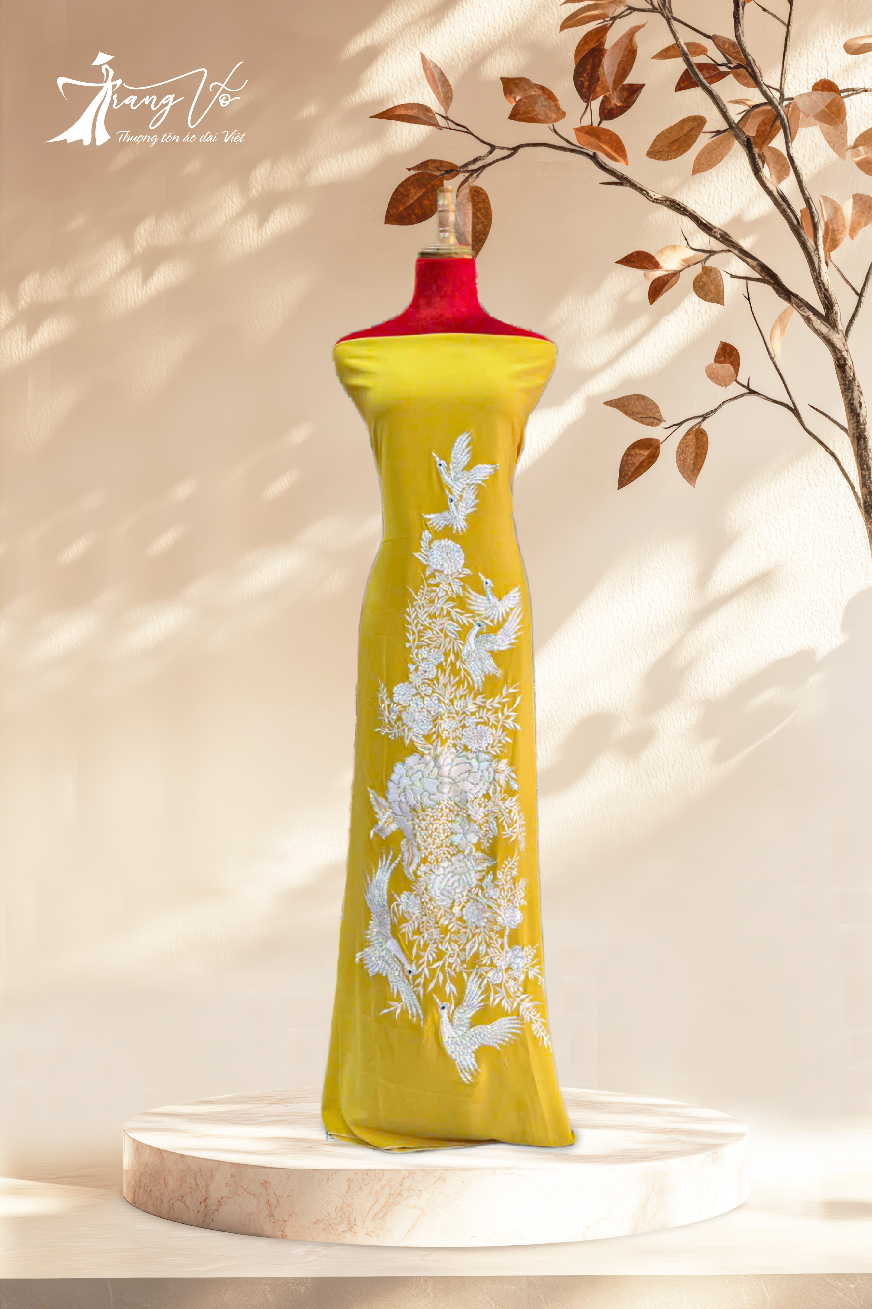 LEN Ý THÊU ÉP ĐÁ SWAROVSKI CAO CẤP #03112409